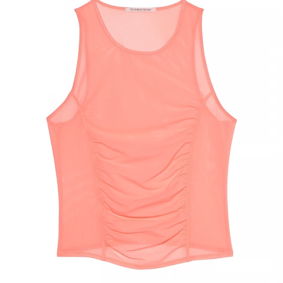 Victoria's Secret Tops - VSX Peachy Coral Sleeveless Mesh Top